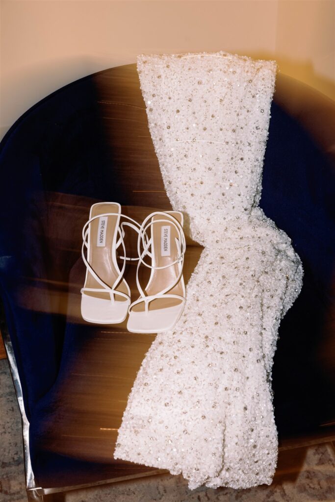 Beaded bridal accessory detail